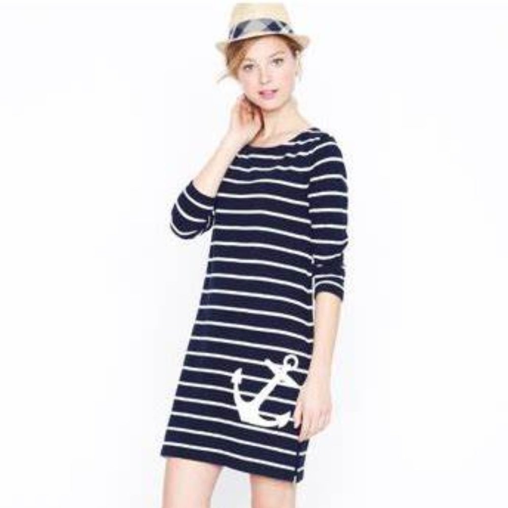 J.Crew Nautical Anchor Dress Size M